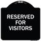 Signmission Reserved Parking Reserved Parking for Visitors Heavy-Gauge Aluminum Sign, 18" x 18", BW-1818-23041 A-DES-BW-1818-23041 - alternate 1